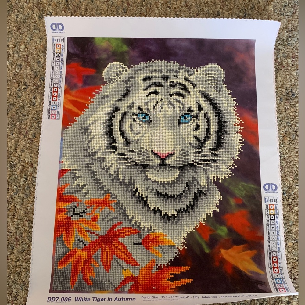 White Tiger Diamond Art-Already Done